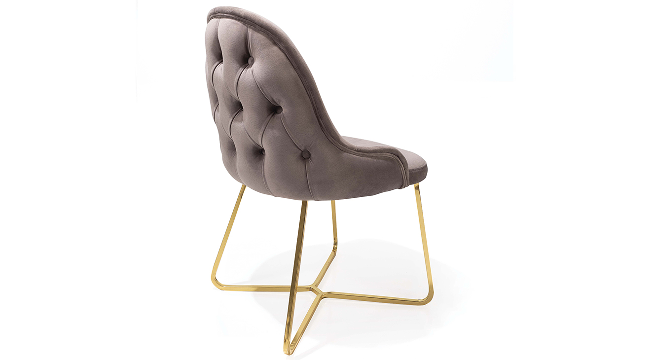 Oliva Gold Metal Ayaklı Sandalye